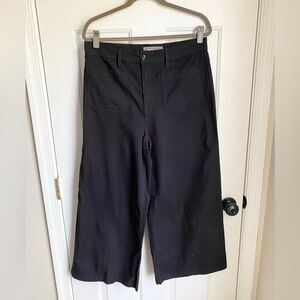 J. Crew Point Sur Black Wide Leg Cropped Pants Size 31 Tall